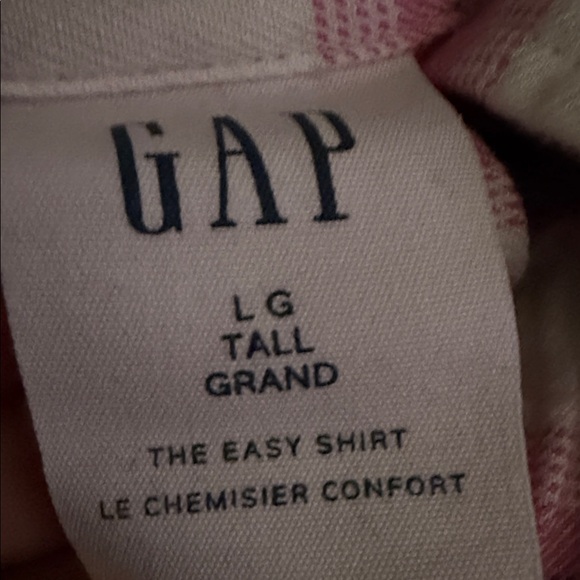 GAP Pink and White Plaid Casual Shirt - Picture 2 of 3